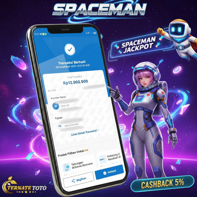 TERNATETOTO - JACKPOT SPACEMAN GAMES Rp.12,000,000